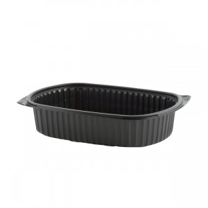 Container Plastic 48oz 1-Comp Black M710D PP