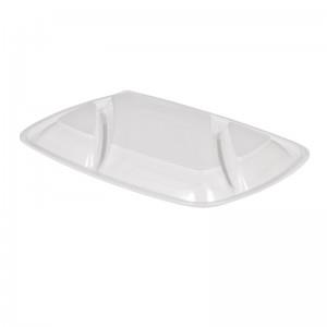Lid Plas Dome Clear for 3-Comp Rect Container PP