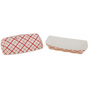 Tray Hot Dog, Red Check - 7x2.75x1.5"