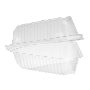 Container Plas Pie  Hinged 5 3/8" x 2 3/8" Deep, PS