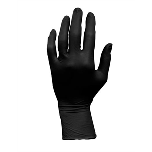 Glove Nitrile Medium Black Exam 10x100