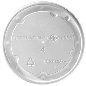 Lid Container Hot, White Flat 4oz