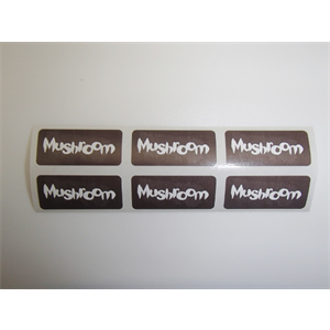 Sticker Nandos "Mushroom" .5x 1.125" Sg 1 Clr