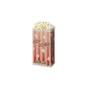 Bag Paper Popcorn 46oz Red Stripe