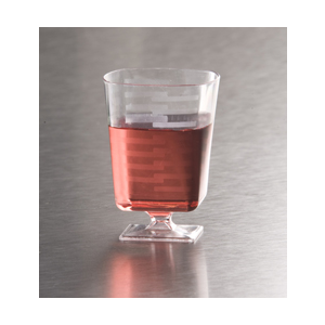 Glass Wine, 2oz Clr Sqr Pdstl 1/pc (18x10)