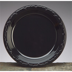 Plate Plastic, 9" Black PS