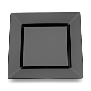 Plate Square Dinner Black 9"  12x10