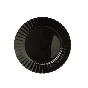 Plate Plastic, 6" Black Resposable
