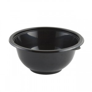 Bowl Plastic Round 7" 32oz  Black Crystal Classics PET