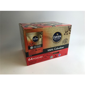 ZAVIDA Coffee 100% Colombian 64 Pouches