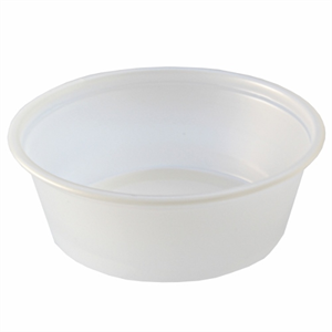 Cup Plastic Portion, 1.5oz Squat 10x250 PS
