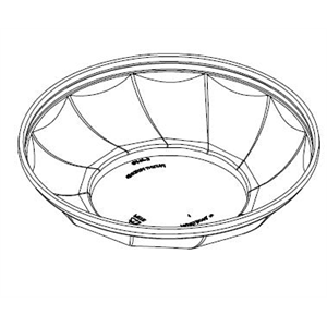 Lid Dome, Panel 7" Bowl Clear PETE