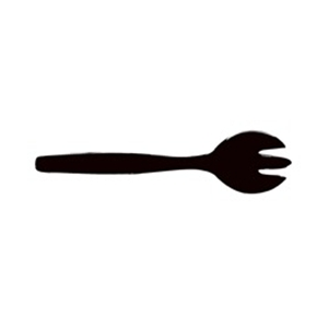 Fork Plastic, Serving 10" Black PS