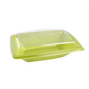 Container Plastic Base BB 10x7" Bandana on Lime Green