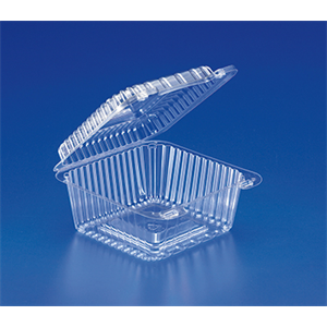 Container Plastic Hinged - 5.63x5.31x3" PET