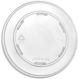 Lid Cont Cold, Clear Flat - 16s,24,32oz