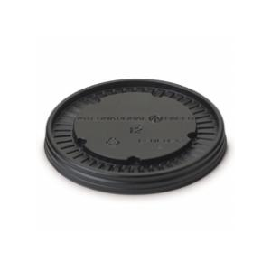 Lid Cont Hot, Black Flat Vented 16S, 24/32oz