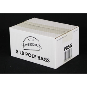 5lb Clear poly bag, 5x3x14, 500