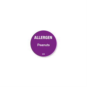 Label 1" Circle prnt ALLERGEN PEANUT