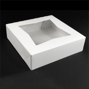 Cake Box 9x9x1.5" w/Window (Pie)