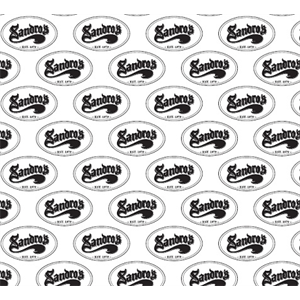 Liner Greaseproof White 12x12" Printed "Sandros"