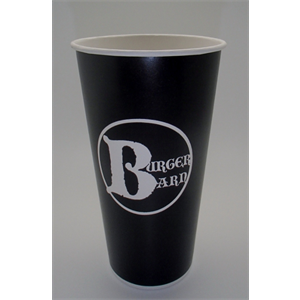 Cup Paper 22oz Cold 1 Colour Print Burger Barn