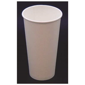 Cup Paper Hot 20oz, Sgl Wll, White Design