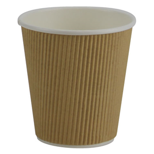 Cup Paper Hot Ripple Kraft 10 oz.