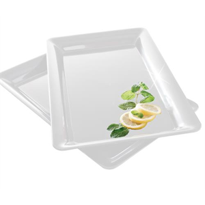 Tray Plastic 12 x 18" Rectangular White