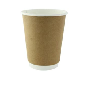Cup Paper Double Wall Kraft Compostable - 12oz