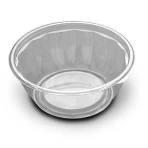 Bowl Plastic 32oz PET Clear Round, Lid S03P