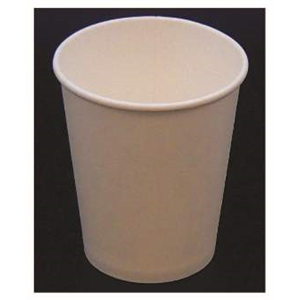 Cup Paper Hot 8oz, Sgl Wall, White Design
