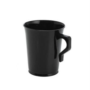 Cup Mug Plastic 8oz Black