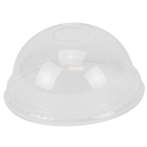 Lid  Dome 1" Hole w/Flap 92mm, 14oz cups