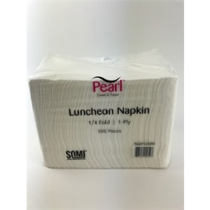 Napkin Luncheon 1ply 1/4 fold 12x500