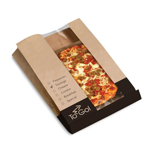 Bag Paper Pizza window w/tray Combo