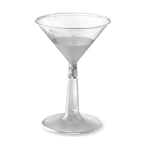 Glass Martini, 6oz Clear 2/piece