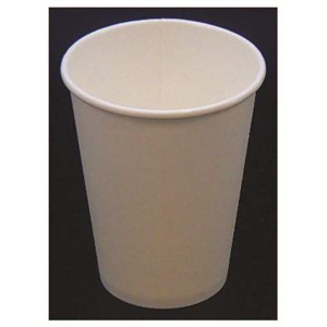 Cup Paper Hot 12oz, Sgl Wall, White Design