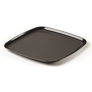 Tray Plas 10.7" Black Square Mozaik, PS