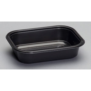 Tray Plastic Food 16oz Black Ovenable CPET