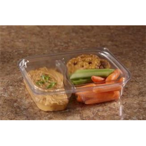 Lid Plastic Clear for Medium 2 Compartment PETE