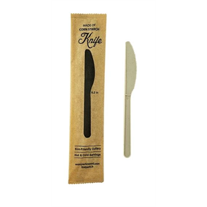 Knife Bamboo Fiber Individually Wrapped 6"
