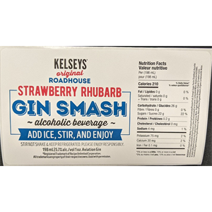Label 5"x2.875" Semi-Gloss Printed 3C "KEL SR Gin" 250/roll