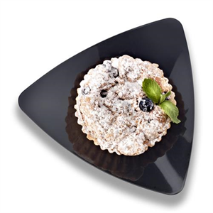 Plate Triangle Dessert 6" Black