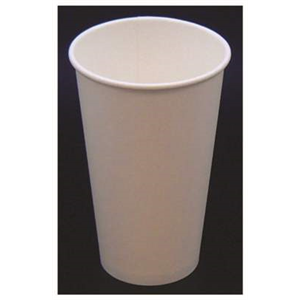 Cup Paper Hot 16oz, Sgl Wll, White Design