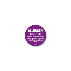 Label 1" Circle prnt ALLERGEN TREE NUTS