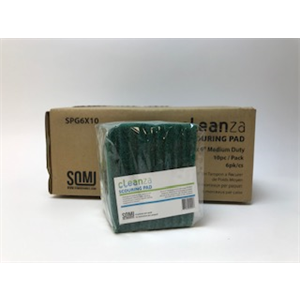 Scouring Pad 2.36" x 3.54" (6ct) Med Duty Cleanza Grn