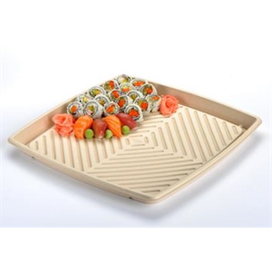 Tray Pulp 16" Square w/Lid - Combo