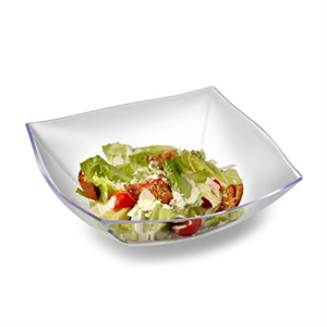 Bowl Plastic, 32oz Clear Square