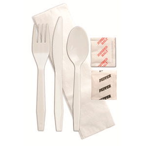 Cutlery Kit K,F,TS,S&P,Npk Wht C5003PCSPKIT